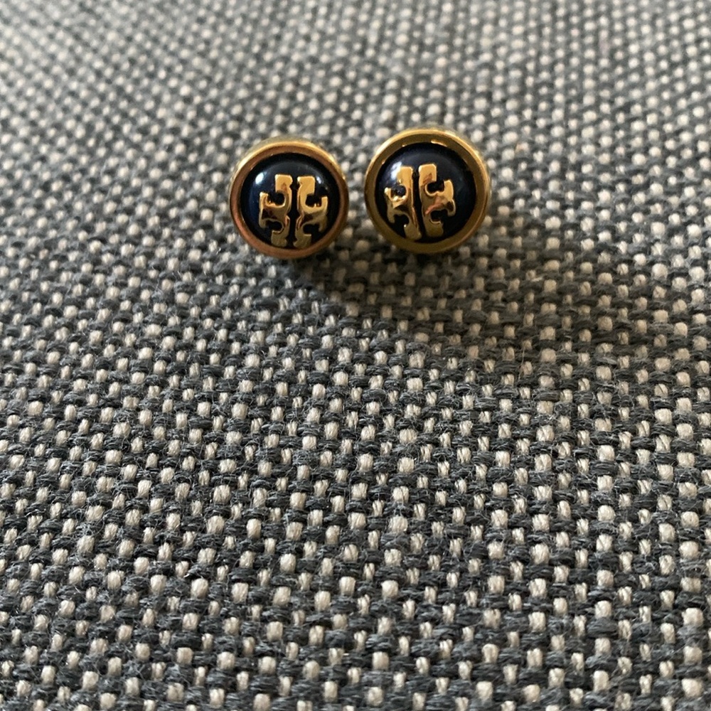 Tory Burch navy earrings